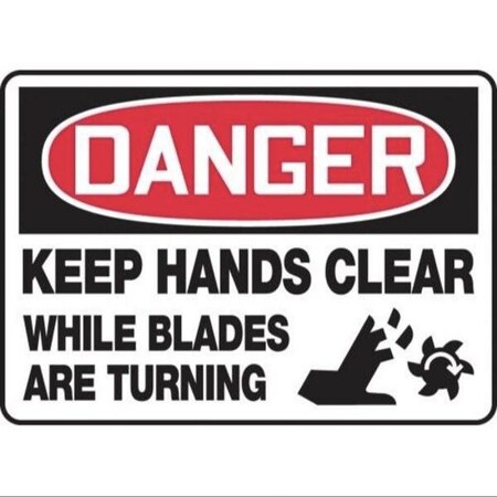 Accuform OSHA DANGER SAFETY SIGN  KEEP HANDS MEQM141VA MEQM141VA